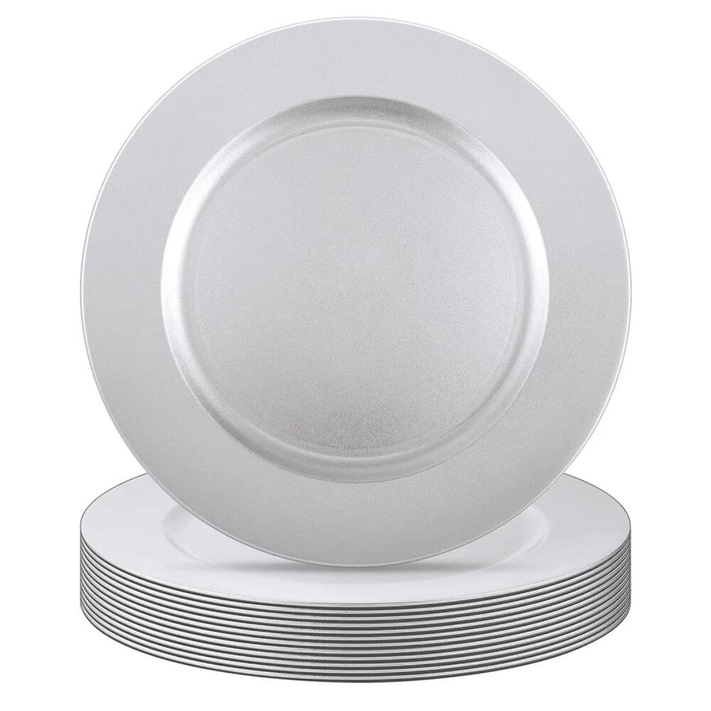 6pcs 13"โ Round CHARGER PLATES Wedding Party Reception Table Decorations